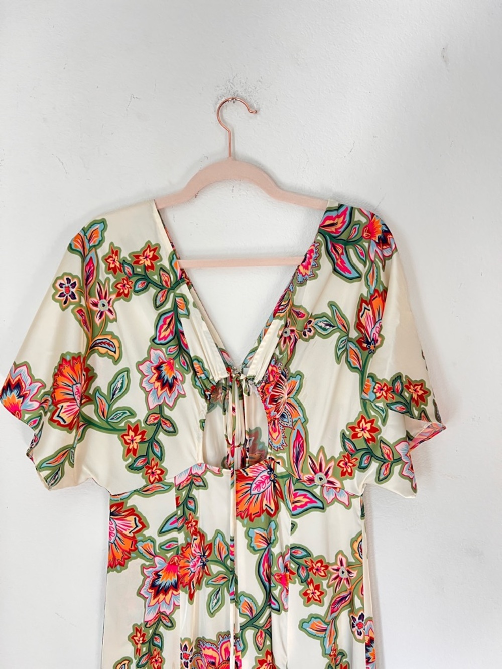 Misa Irena Floral Lattice Maxi Dress Small Summer Cocktail Party Vacation Wear - Picture 4 of 13